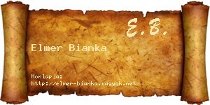 Elmer Bianka névjegykártya